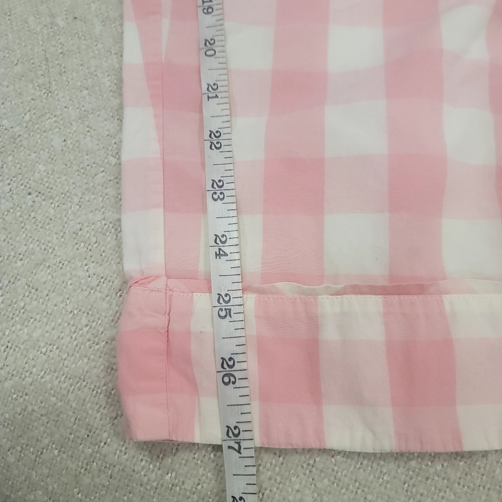 DÔEN Paz Pajama Set in Rosette Gingham Pink White Organic Cotton XS Cottagecore - Picture 13 of 17